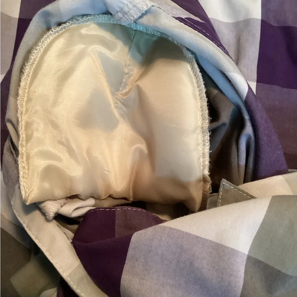 Kim Rogers Checkered Blouse in Purple and Tan, Plus Size 18 (2X) - Picture 6 of 7